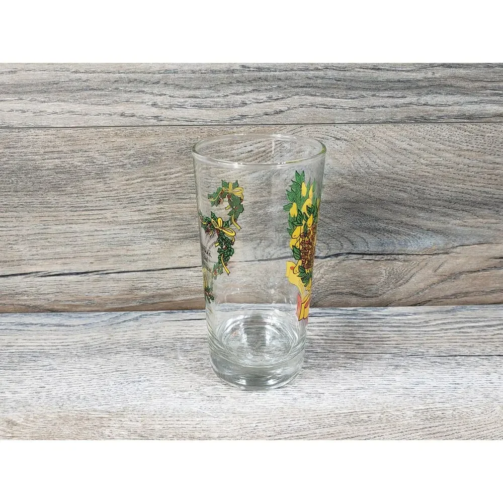 Indiana Glass Vintage 12 Days of Christmas Beverage Glass Day 1